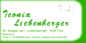 teonia liebenberger business card